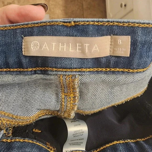 Athleta EUC sculptek high rise skinny jeans in medium wash size 8 - Picture 5 of 7